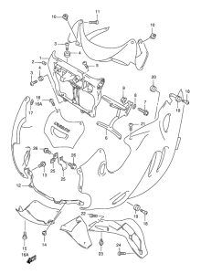 GSX750 Cowling body installation parts