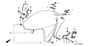 VTR1000SP Переднее крыло