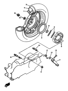 YA50R Переднее колесо