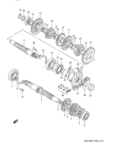 GN125 Трансмиссия