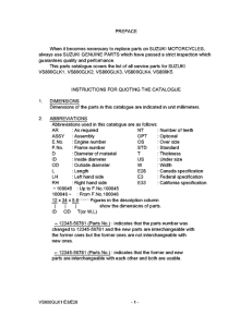 VS800 Catalog preface