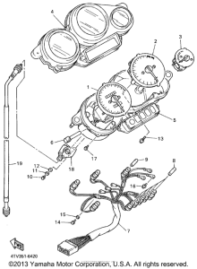 YZF600RKC Приборы