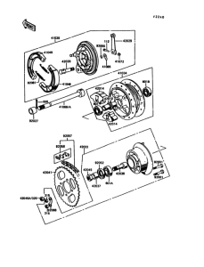 KE100 Задняя ступица колеса