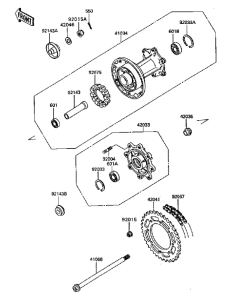 KL650 Задняя втулка