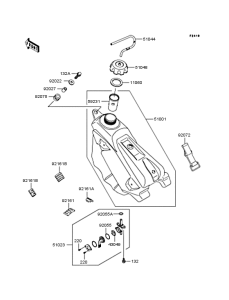 KX125 Топливный бак