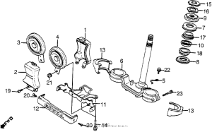 VT1100C Steering stem + horn