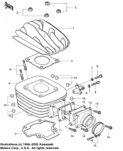  Cylinder head / cylinder / reed valve