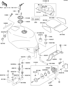 ZX750 Fuel tank(1 / 2)(zx750-m2)
