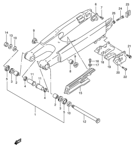 RM125 Маятник задний