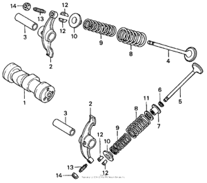 CT70 Распределительный вал и клапана