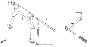 NH80 Stand + kick starter arm