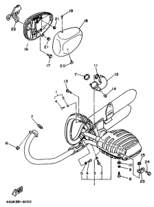 XV535S Выхлопная система