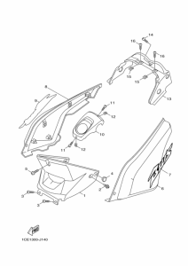 YW125 Боковая крышка