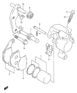 RM80 Передний суппорт
