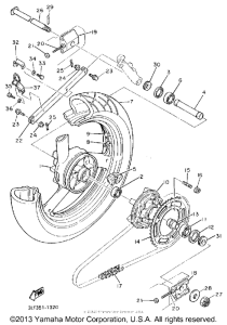 FZR1000E Переднее колесо