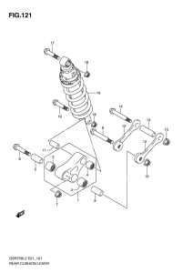 GSR750 (ABS) Втулки заднего рычага