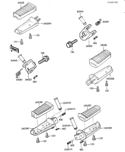 KZ1100 Подножки
