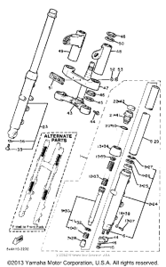 XS650SJ Передняя вилка