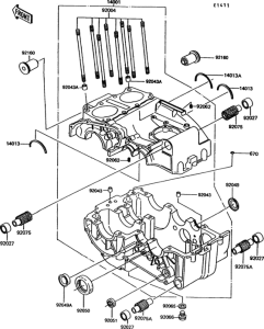 EX305 Crankcase(ex305-b8)