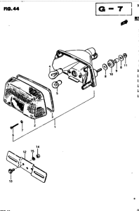 GSX250 Задний комбинированный сигнал