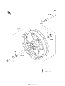 ER650 Переднее колесо