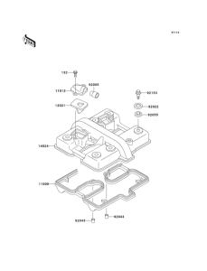 KLE500 Крышка головки цилиндров