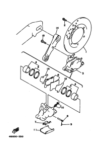 TRX850 Задний суппорт