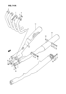GSX1100 Muffler comp