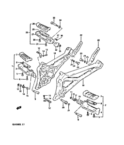 GSX550 Подножки