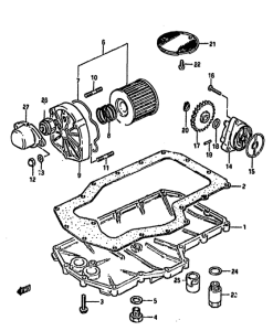 GSX750 Oil pump-oil filter
