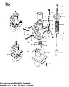 KH400 Карбюраторы