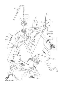 WR250F Топливный бак