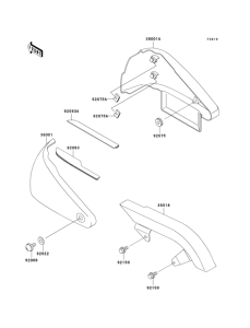 VN800 Боковые обтекатели