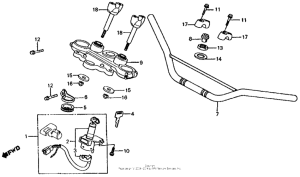 XL200R Handlebar + top bridge
