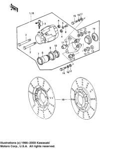 KZ1000 Передний суппорт