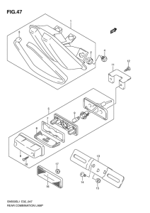 SV650 Задний комбинированный сигнал