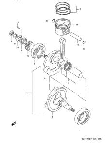 GN125 Вал коленчатый