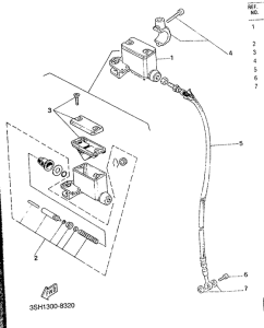 TDR125 Главный тормозной цилиндр