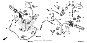 PCX150 Handle lever + switch + cable