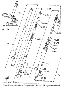 YZ80U Передняя вилка