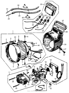 CB450 Headlight + speedometer + tachometer
