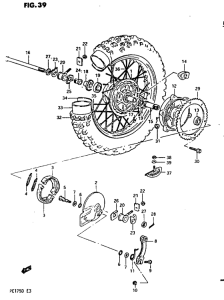 PE175 Заднее колесо model
