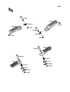ZX400 Подножки