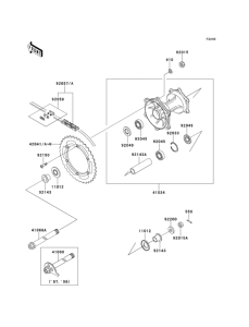 Задняя ступица колеса