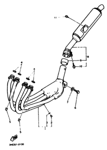 FZR600 FZR600A Выхлоп