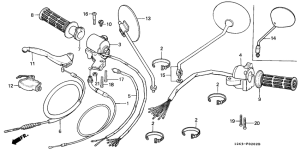 ST70 Handle lever / switch /  cable