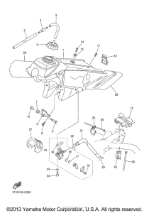 WR250F Топливный бак