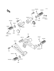 KLE500 Подножки