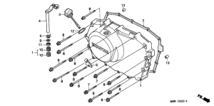 XL600V Крышка картера правая