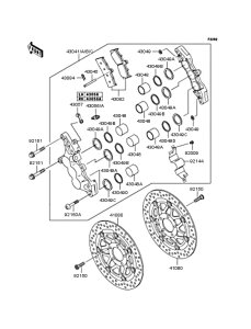 ZX600 Передний тормоз